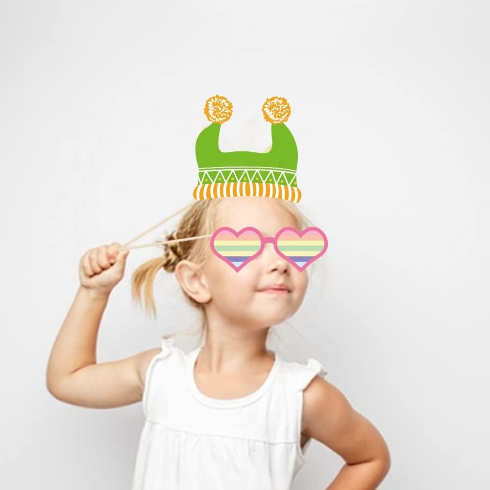 25Pcs Llama Cactus Photo Booth Props with Stick